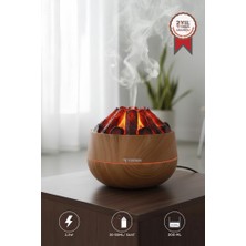 Torima Hava Nemlendiricisi Odun Ateşi Efektli Ultrasonik 300 ML H11 Ahşap