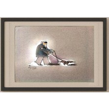 Karikatural Sepideh Anjomrooz 29X21CM Orijinal Karikatür Tablo