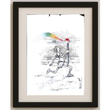 Karikatural Khosro Nasrolahi 29X21CM Orijinal Karikatür Tablo
