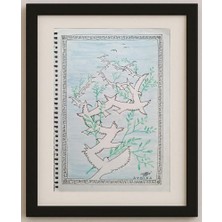 Karikatural Athina 29X21CM Orijinal Karikatür Tablo