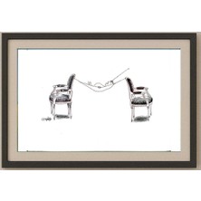 Karikatural Ali Divandari 29X21CM Orijinal Karikatür Tablo