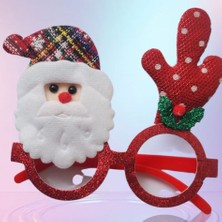 Parti Sürprizi Yılbaşı Partisi Noel Baba Şapkalı Gözlük 1 Adet