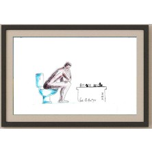 Karikatural Mok Siu Man 35X25CM Orijinal Karikatür Tablo