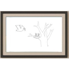 Karikatural Pour Mohammad Khan Farhad 35X25CM Orijinal Karikatür Tablo