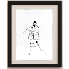 Karikatural Unknown 43X30CM Orijinal Karikatür Tablo
