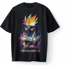 Bumeta Naruto Anime Kakashi Warrior Korea Oversize Unisex Tişört T-Shirt