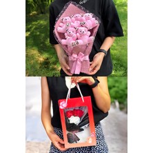 Lenostra Sevgiliye Hediye Aycık Buketi ve Kutuda Gül Buketi Kız Arkadaşa - Kız Kardeşe - Eşe - Ablaya