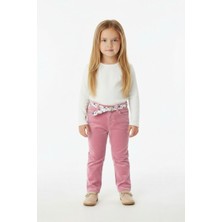 Gigi Giyim Kemerli Kız Çocuk Kadife Pantolon