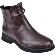 Beety Hakiki Deri Yumuşak Kadın Bot BEE-2040   Kahve