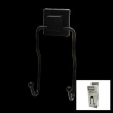 Shopwave Siyah - 2li Metal Sarkık Askı Kare Güçlü Yapışkanlı 8X9X19CM (5047)