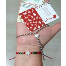 Funny Takı Istiridye Kristal ve Çek Cam Boncuklu Bileklik ve Yılbaşı Marteniçka Bileklik