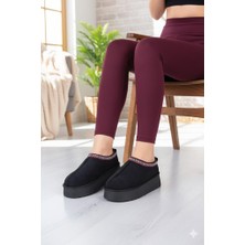 Fort 1191 Içi Kürklü Kalın Taban Önü Kapalı Kışlık Kadın Terlik