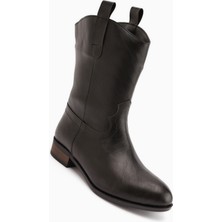 Limoya Liza Siyah Çekme Kadın Bot