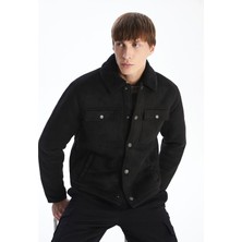 Lc Waikiki Yeni Sezon Standart Kalıp Kürk Yaka Süet Erkek Mont