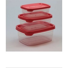 Venüs Shopping Plastik Saklama Kabı 3'lü 400 ml - 670 ml - 1.2 Lt. -BNM-0513