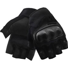 Vexo Santa 2 Yarım Parmak Motosiklet Eldiveni Siyah