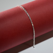 Silvalli 50 Mikron Naturel Kare Kral Gümüş Bileklik