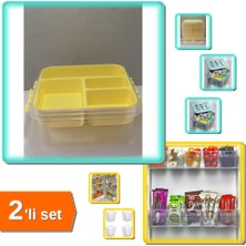 Hereveoyuncak  Bölmeli Oyuncak Saklama Kutusu + 6 Adet Mini Düzenleyici Kutu - 2li Set K9S6Q7