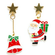 Bear & Pear 2'li Küpe Yılbaşı Konseptli Asimetrik Küpe Serisi