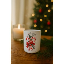 15 cm Yılbaşı Şekeri Beyaz Mini Saksı