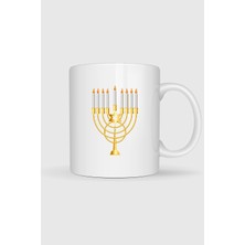 Bahriyeli Collection  Hanukkah Menorah Yahudi Bayramı Tasarımlı Kupa Bardak