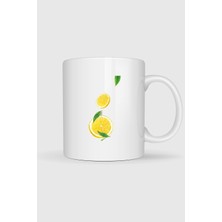 Bahriyeli Collection  Limon, Limon ve Dilimlenmiş Limon Tasarımlı Kupa Bardak