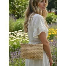 Ss Eral Koop  Hasır Düğmeli Çanta El Örgüsü | Doğal Bohem El Yapımı Çanta – Kadın, Genç ve Çocuk Kullanımına Uygun