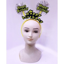 Melfxxl Happy Birthday Neon Sarı Tacı