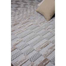 Estiva Home Bej Gri Hasır Desen Sisal Bukle Dokuma Halı – Kaymaz Taban, Saçaklı – Salon, Mutfak ve Çocuk Odası Yolluk Halısı