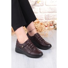 Mehmet Mete 7313 Rahat Esnek Kaymaz Taban Hakiki Deri Kadın Ayakkabı