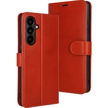 Bilişim Akademi Samsung Galaxy A17 Kılıf Deri Kartlıklı Kılıf Kapaklı Kılıf Cüzdanlı Kılıf  - Kırmızı