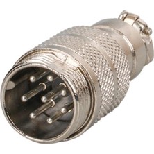 kzy mobilyal Mayk GX16-8 Pinli Metal Erkek Konnektör (M16 - 16mm)