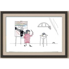 Karikatural Kokus 29X21CM Orijinal Karikatür Tablo