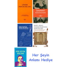 Alfa Yayınları Lineer Programlama + Geometri + Rubu Tahtası Yapım Kılavuzu + Babil Kralı Hammurrabi'nin Kanunları + Her Şeyin Anlamı