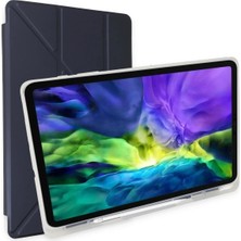 iPad 10.2 (8.nesil) Kılıf Kalemlikli Mars Tablet Kılıfı - LACIVERT-(5796) - F846K990-U69846