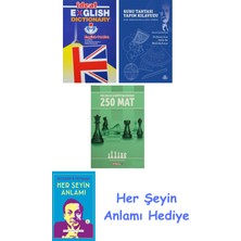 Alfa Yayınları Ideal English Dictionary + Rubu Tahtası Yapım Kılavuzu + Küçükler Şampiyonasından 250 Mat + Her Şeyin Anlamı