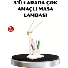 Teknodayım Kalemlik ve Telefon Standlı Masa Lambası – Kısılabilir LED Işık, Göz Dostu Tasarım