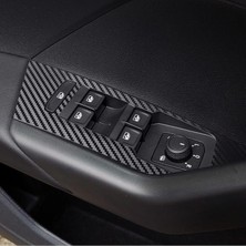 Design Volkswagen Taigo ile Uyumlu Iç Trim Folyo Kaplama Set, Mat Karbon Siyah