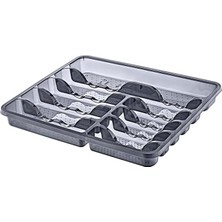 Siyah 10 Bölmeli 43X38CM Boyutunda Çekmece Içi Kaşıklık Çatallık