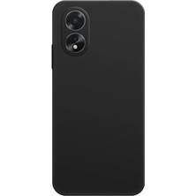 Oppo A38 Kılıf First Silikon - Siyah