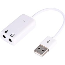 Kablolu 7.1 USB Ses Kartı 3.5mm Mikrofon Çevirici Dönüştürücü Adaptö