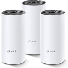 Deco M4 3-Pack , AC1200 Mbps, Dual-Band, Gigabit Portları, 100 Cihaza Kadar Bağlanılabilirlik, 370 M²'ye Kadar Kapsama, Mobil Uygulama ile Kolay Kurulum, Wi-Fi 5 Mesh Sistemi