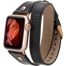 Bouletta Apple Watch Uyumlu Deri Kordon 42-44-45MM Dt Rg Rst1