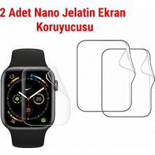 Redmud Teknoloji Apple Watch 4/5/6/se Seri 44 mm Ile Uyumlu 2 Adet Nano Jelatin Ekran Koruyucusu