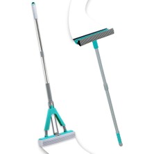 Pratik 2 Li Pratik Paspas Teleskopik Saplı Cam Sileceği Çekçek Mop Temizlik Seti