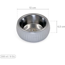 Mikopet Organik Seramik Mama Kabı Gri