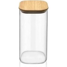 Venüs Shopping Bambu Kapaklı Cam Kavanoz 65X90 -KVN31