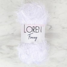 Venüs Shopping Loren Furry Beyaz El Örgü Ipi - RF118 - 34067