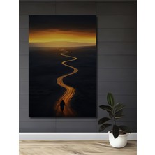 Teona Ahşap Yolculuk Yağlı Boya Görünümlü Ahşap Dekoratif Tablo Dikdörtgen Tablo