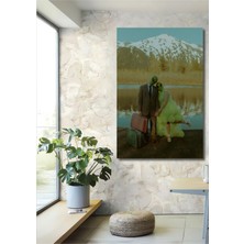 Teona Ahşap Alien Aşkı Yağlı Boya Görünümlü Ahşap Dekoratif Tablo Dikdörtgen Tablo